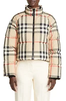 burberry Alshamar Check Down Puffer Jacket Archive Beige Ip Chk at Nordstrom,