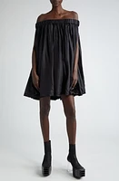 Rick Owens Medusa Draped Off the Shoulder Silk Tunic Black at Nordstrom, Us