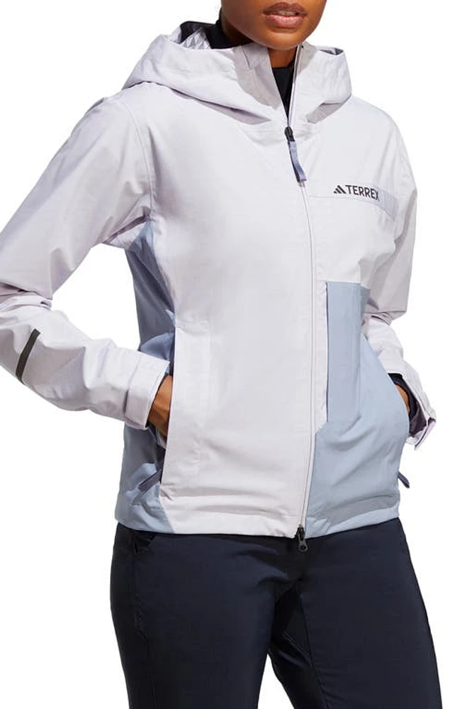 adidas Terrex Multi RAIN. RDY Waterproof Hooded Rain Jacket Silver Dawn at Nordstrom,