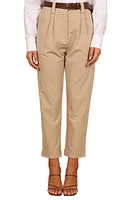 Petal & Pup Lexie High Waist Ankle Straight Leg Pants Beige at Nordstrom,