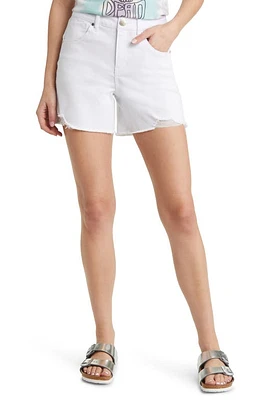 1822 Denim Fray Hem Cutoff Shorts White at Nordstrom,