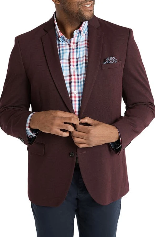 Johnny Bigg Milton Textured Stretch Sport Coat Wine at Nordstrom,