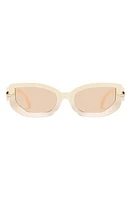 Fifth & Ninth Elle 58mm Polarized Geometric Sunglasses in Cream at Nordstrom