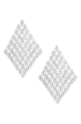 Ettika Swinging Crystal Drop Earrings in Silver at Nordstrom