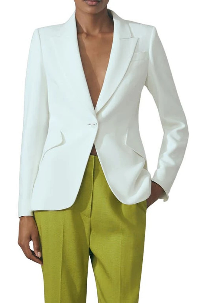 Reiss Atelier Camille One-Button Blazer Ivory at Nordstrom, Us