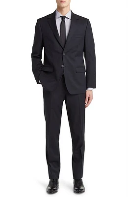 DANIEL HECHTER Norris Solid Wool Suit Black at Nordstrom,