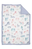 little unicorn Cotton Muslin Toddler Comforter in Unicorns at Nordstrom