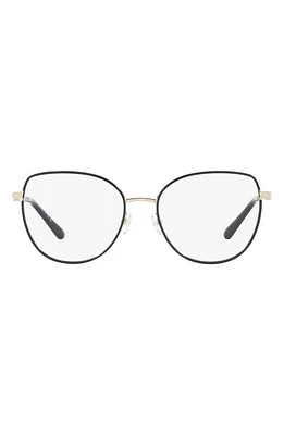 Michael Kors Empire 53mm Round Optical Glasses in Light Gold at Nordstrom