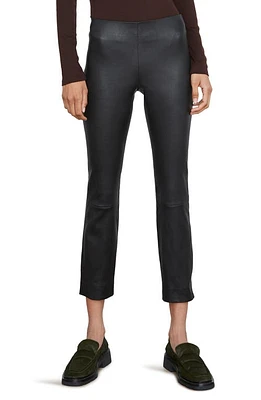 Vince Leather Crop Leggings Black at Nordstrom,