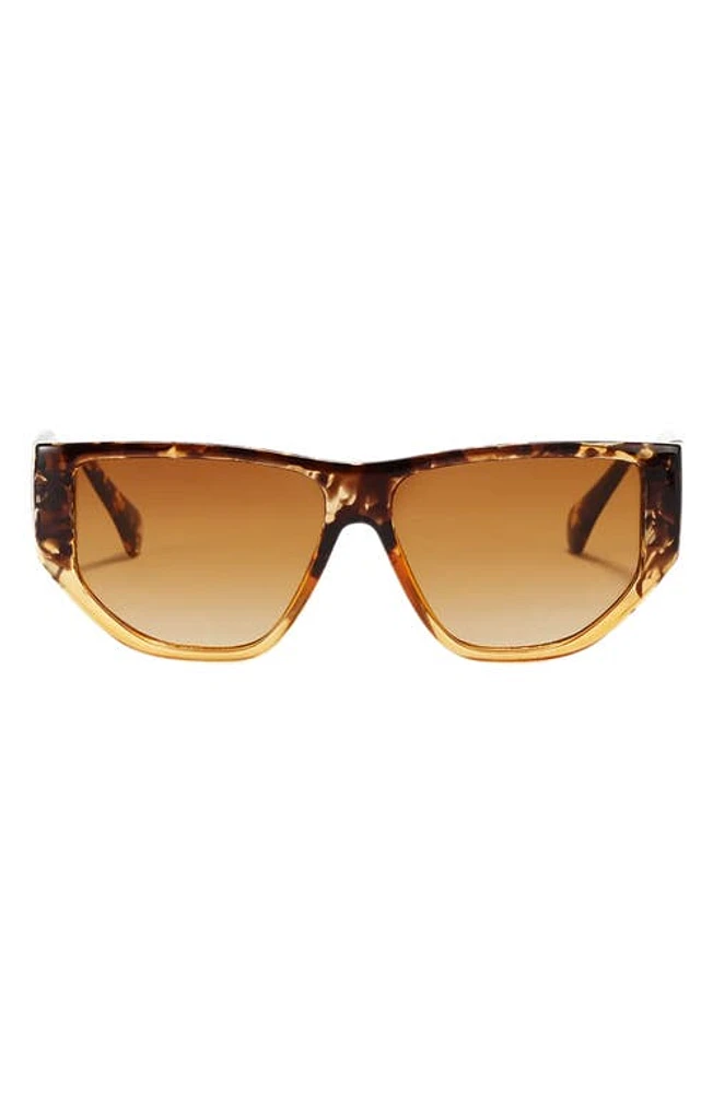 Fifth & Ninth Ash 56mm Polarized Geometric Sunglasses in Torte/Brown at Nordstrom