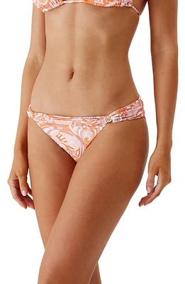 Melissa Odabash Grenada Print Bikini Bottoms Mirage Orange at Nordstrom,