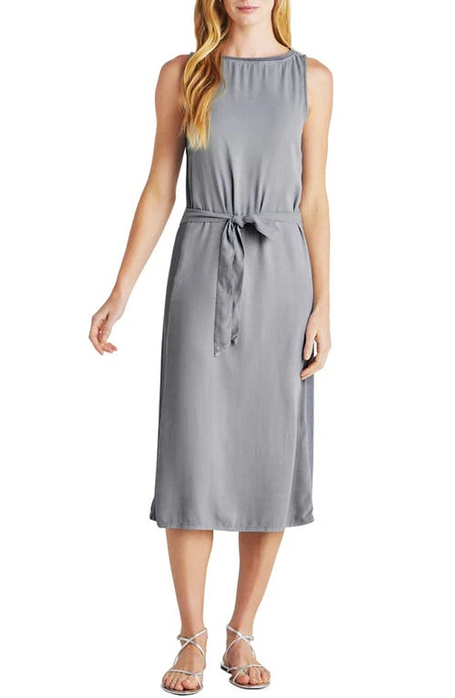 Splendid Tommie Sleeveless Side Rib Midi Dress in Grey Mist at Nordstrom, Size Small