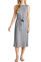 Splendid Tommie Sleeveless Side Rib Midi Dress in Grey Mist at Nordstrom, Size Small