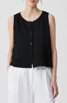 Eileen Fisher Jewel Neck Organic Cotton Vest at Nordstrom,