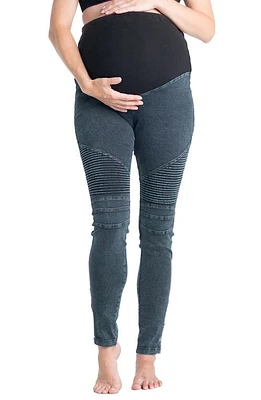 Preggo Leggings Moto Maternity Leggings in Billie Jean at Nordstrom, Size Xx-Large