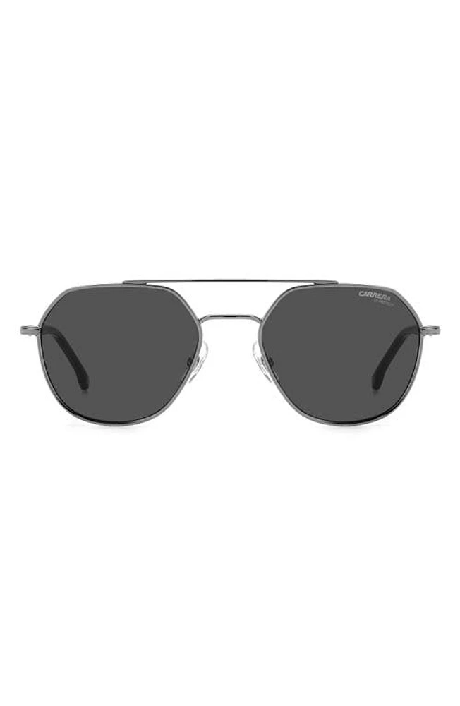 Carrera Eyewear 53mm Round Sunglasses in Dark Ruth/Grey at Nordstrom