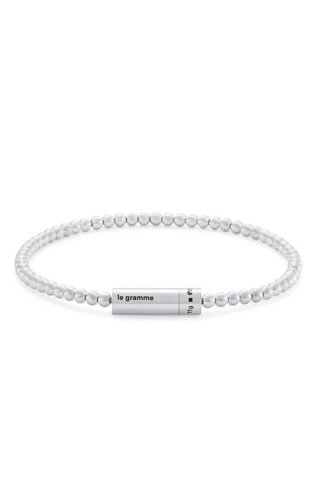 le gramme Men's 11G Brushed Sterling Silver Beaded Bracelet at Nordstrom, Cm