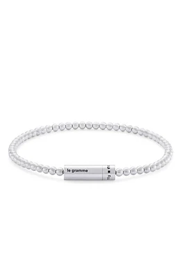 le gramme Men's 11G Brushed Sterling Silver Beaded Bracelet at Nordstrom, Cm