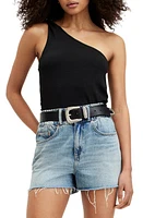 AllSaints Echo One-Shoulder Top Black at Nordstrom, Us