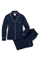 Petite Plume Luxe Pima Cotton Pajamas Navy at Nordstrom,