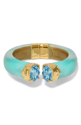 Alexis Bittar Bonbon Crystal Lucite Hinged Bracelet in Mint Green at Nordstrom