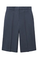 MANGO Bilbao Bermuda Shorts Petrol Blue at Nordstrom,