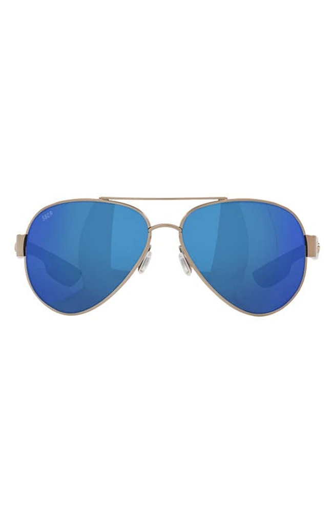 Costa Del Mar 59mm Polarized Pilot Sunglasses in Gold Pearl at Nordstrom