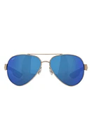 Costa Del Mar 59mm Polarized Pilot Sunglasses in Gold Pearl at Nordstrom