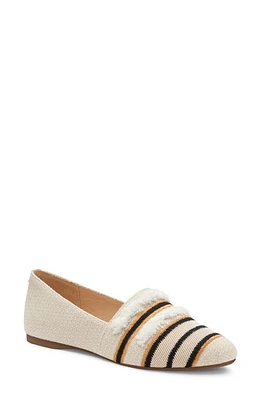 Birdies Starling Embroidered Flat Natural Stripe Embroidery at Nordstrom,