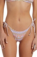 Billabong Feelin' Peaceful Maya Reversible Side Tie Bikini Bottoms in Pink Multi at Nordstrom, Size X-Large