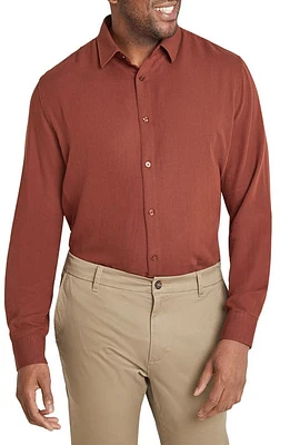 Johnny Bigg Smart Button-Up Shirt Rust at Nordstrom,