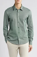 BOSS Roan Kent Button-Up Shirt Open Green at Nordstrom,