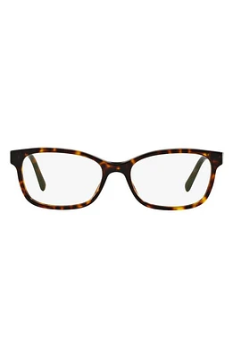 burberry 52mm Rectangular Optical Glasses in Dark Havana at Nordstrom