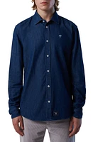 NORTH SAILS Logo Embroidered Denim Button-Down Shirt Dark at Nordstrom,