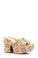 Larroudé Margot Platform Slide Sandal Light Beige at Nordstrom,