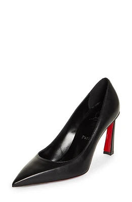 Christian Louboutin Condora Pointed Toe Pump Black/Lin Black at Nordstrom,