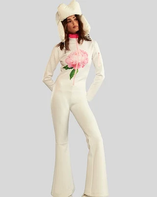 Cynthia Rowley Water Repellent Bonded Ski Suit White at Nordstrom,