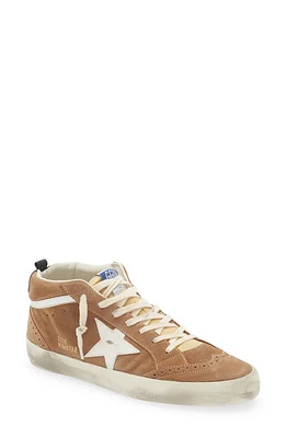 Golden Goose Mid Star Sneaker in Tobacco/White/Silver/Black at Nordstrom, Size 13Us