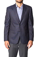 JB Britches Microcheck Wool Sport Coat Navy/Brown/Grey at Nordstrom,