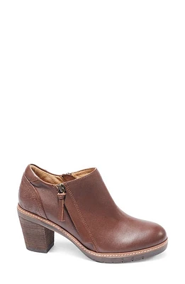 Hälsa Footwear Rylee Floral Embossed Leather Bootie Dark Brown at Nordstrom,