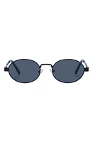 Le Specs Poseidon Deux 52mm Oval Sunglasses in Matte Black at Nordstrom