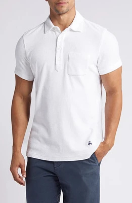 Brooks Brothers Cotton Terry Cloth Pocket Polo White at Nordstrom,