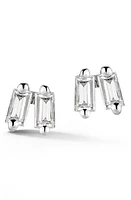 Dana Rebecca Designs Dana Rebecca Sadie Double Baguette Diamond Stud Earrings in White Gold at Nordstrom