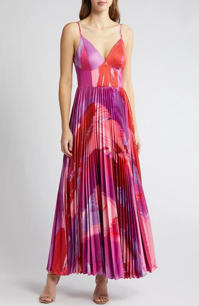 Hutch Hale Empire Waist Gown Pink Swirl Brushstroke at Nordstrom,