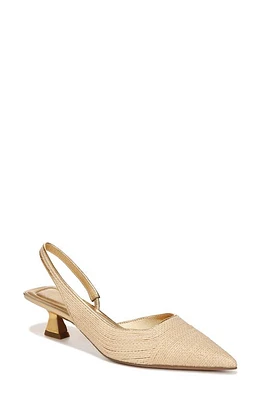 Sarto by Franco Devin Kitten Heel Slingback Pump Natural at Nordstrom,