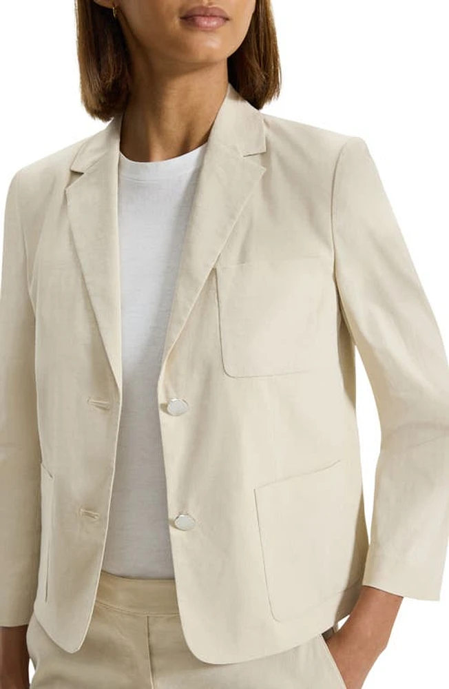 Theory Good Shrunken Linen Blend Blazer at Nordstrom,