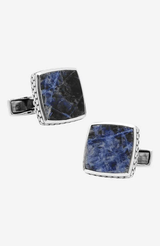 Cufflinks, Inc. Ravi Ratan Silver Stone Cuff Links in Blue at Nordstrom