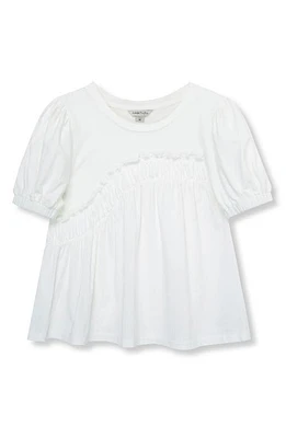 Habitual Kids Kids' Puff Sleeve Cotton Top White at Nordstrom,