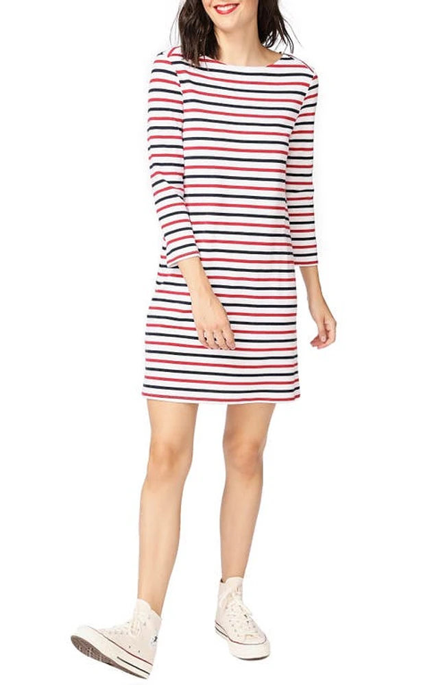 Court & Rowe Dive Stripe Knit Dress Maritime Rouge at Nordstrom,