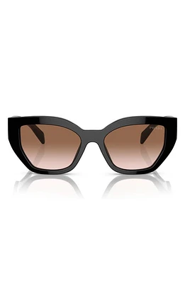 Prada 53mm Butterfly Polarized Sunglasses in Black at Nordstrom